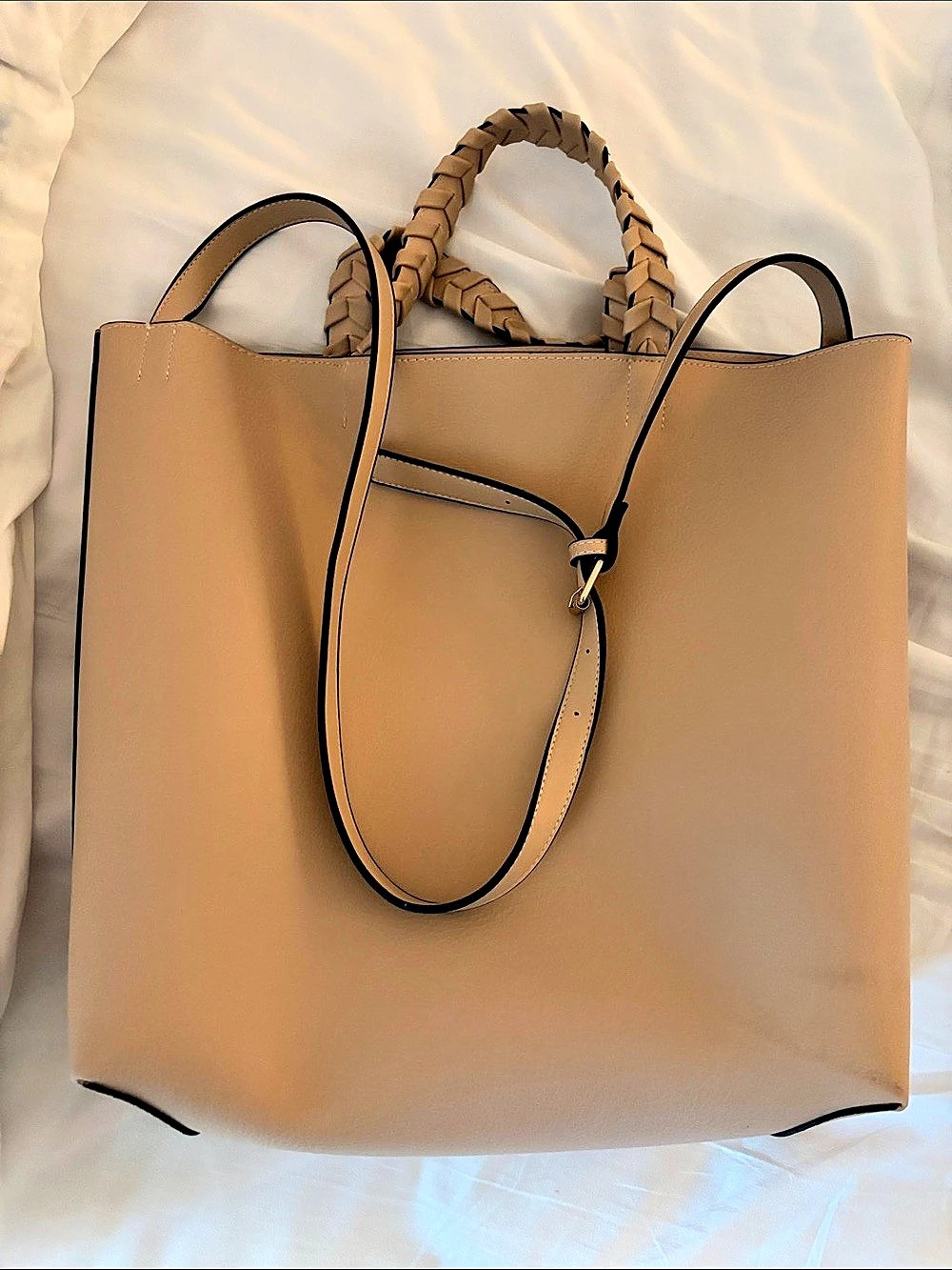 Jules Kae Vegan Leather Tote in Brown